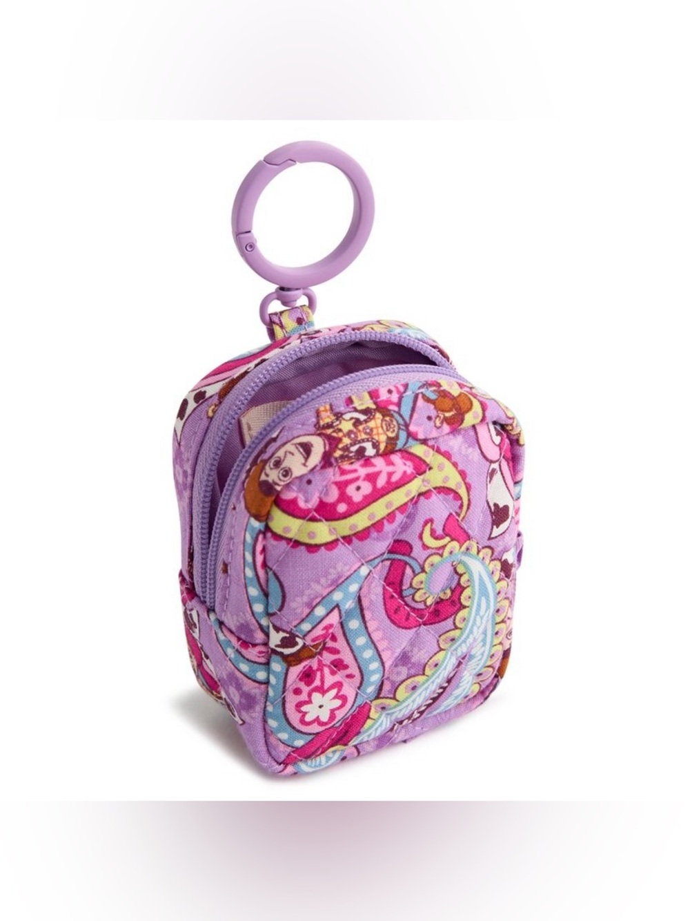 Vera Bradley Women's Outlet Cotton Bag Charm Keychain Toy Story Rodeo Paisley - Picture 3 of 4